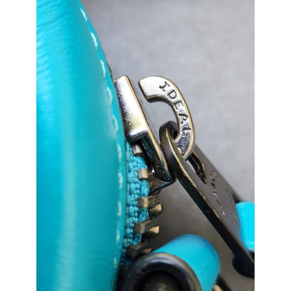 Coach Heritage Crossbody Bag Turquoise Blue Smooth Calf Leather C1269 Turnlock